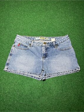 Vintage 90s Mudd Jeans Denim Shorts, Hipster Summer 32 Inch Waist (Size 13)